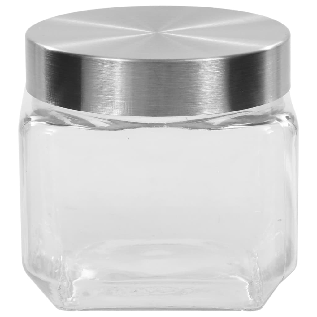 VIDAXL POTS POCIPIO con coperchio color argento 6 ST 800 ml