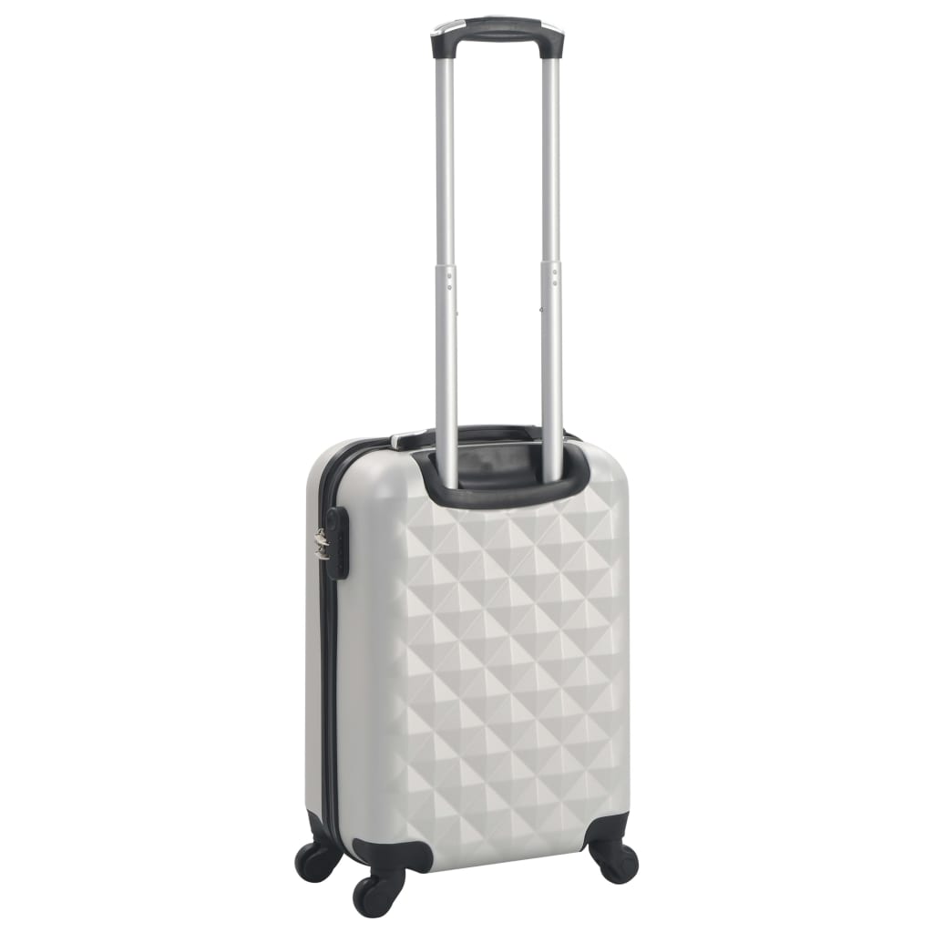 Vidaxl Hard Suitcase Clear Silver Coloded