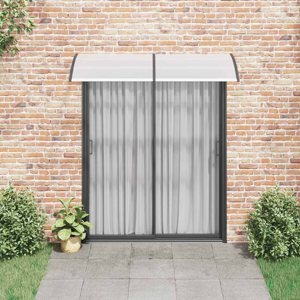 Vidaxl Door Canopy 200x75 cm PC nero e trasparente