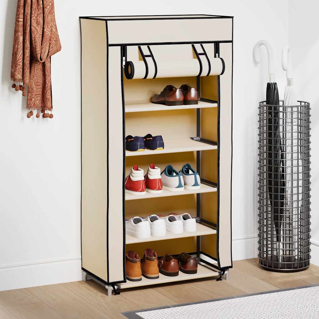 Armadio da scarpe Vidaxl con copertura 58x28x106 cm in tessuto