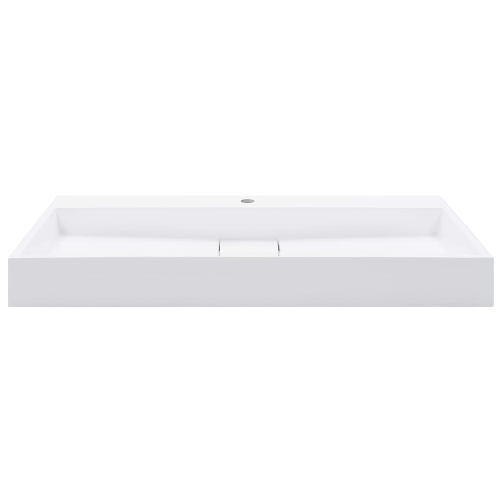 Vidaxl Washbasin 100x46x11 cm Mineral fundido de mármol fundido blanco