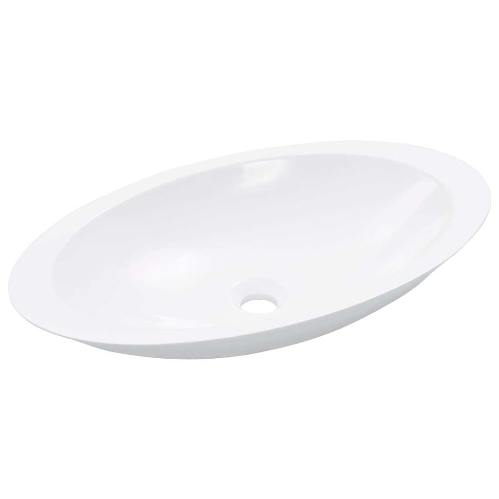Vidaxl Washbasin 59.3x35.1x10.7 cm de mármol mineral fundido blanco