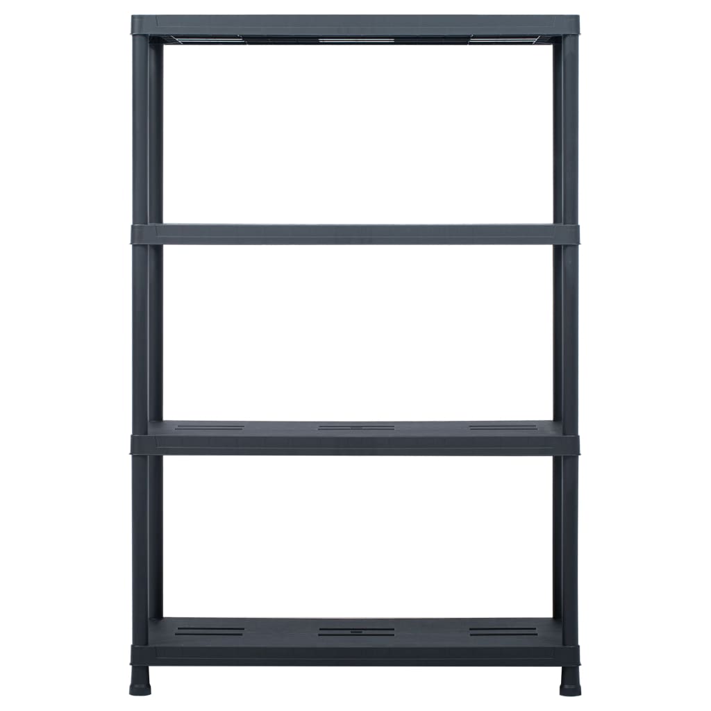 Rack di archiviazione Vidaxl 2 pezzi 220 kg 90x40x138 cm in plastica nera