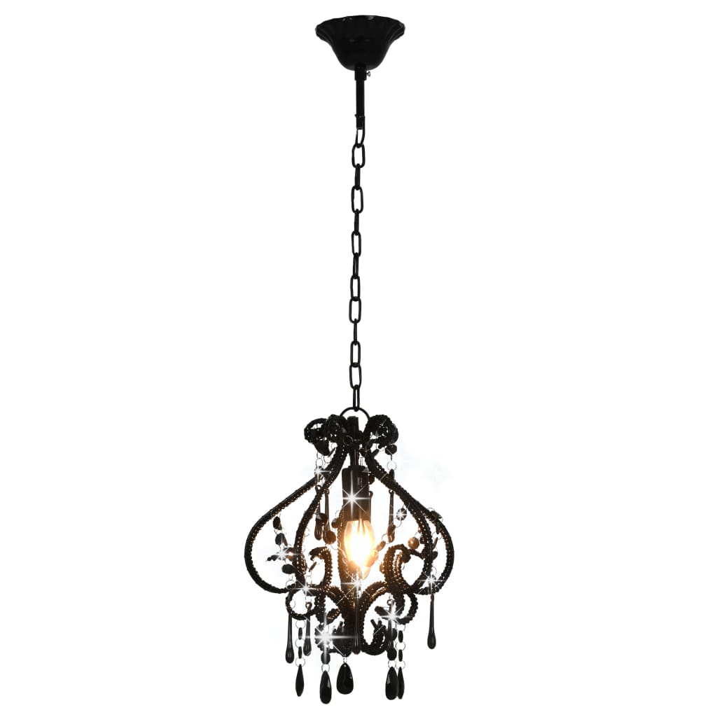 Lampada a soffitto Vidaxl con perline attorno a E14 Black