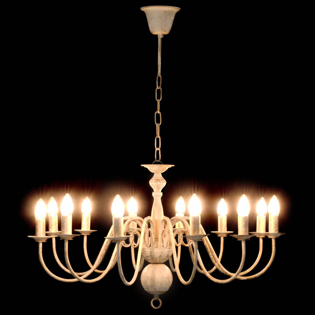 Candelier Vidaxl 12xe14 White antiguo