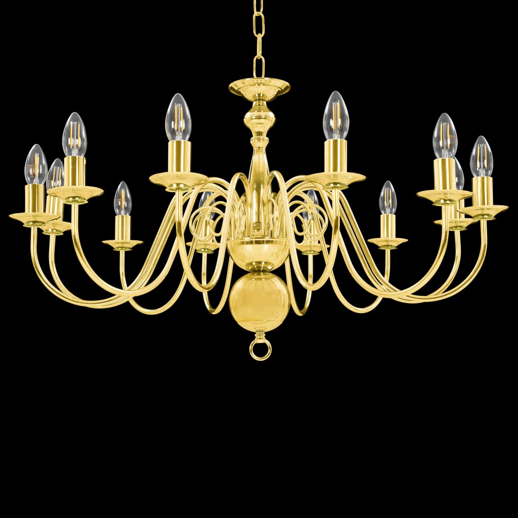 Vidaxl Chandelier 12xe14 colorato d'oro