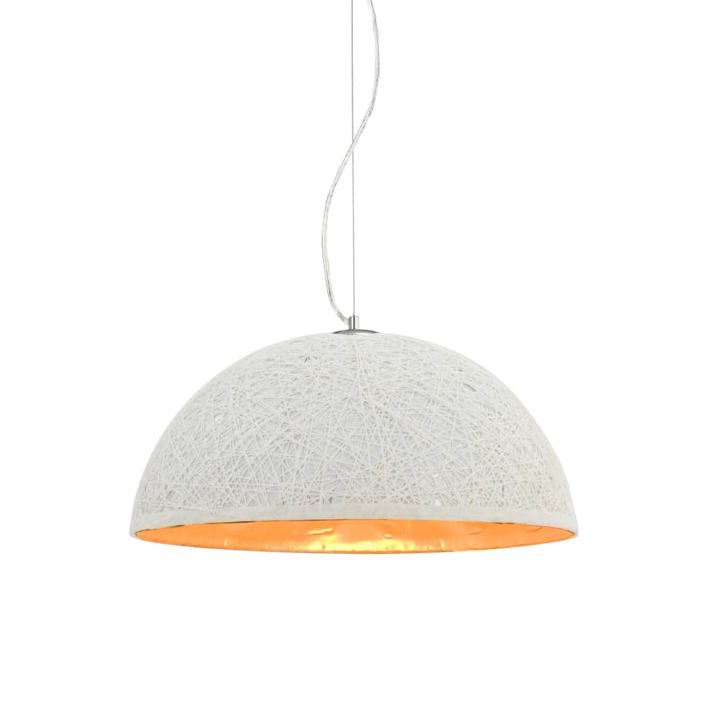 Vidaxl Lampada sospesa E27 Ø50 cm bianco e oro