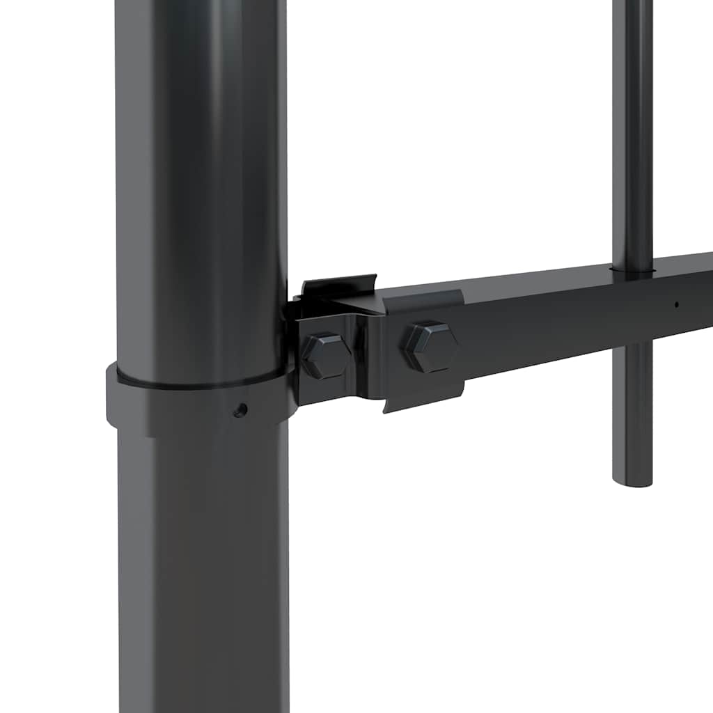 Vidaxl Garden Fence With Spears Top 1.8 m de acero negro