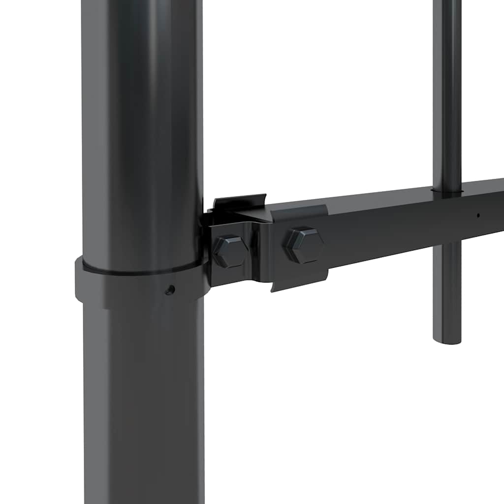 Vidaxl Garden Fence With Spears Top 1.8 m de acero negro