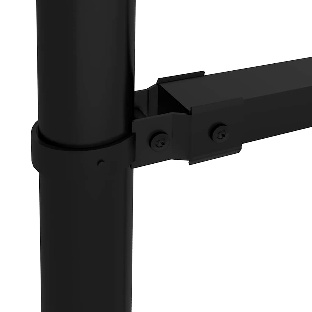 Recinzione da giardino Vidaxxl con punta a lancia (0,5-0,75)x1,7 m in acciaio nero