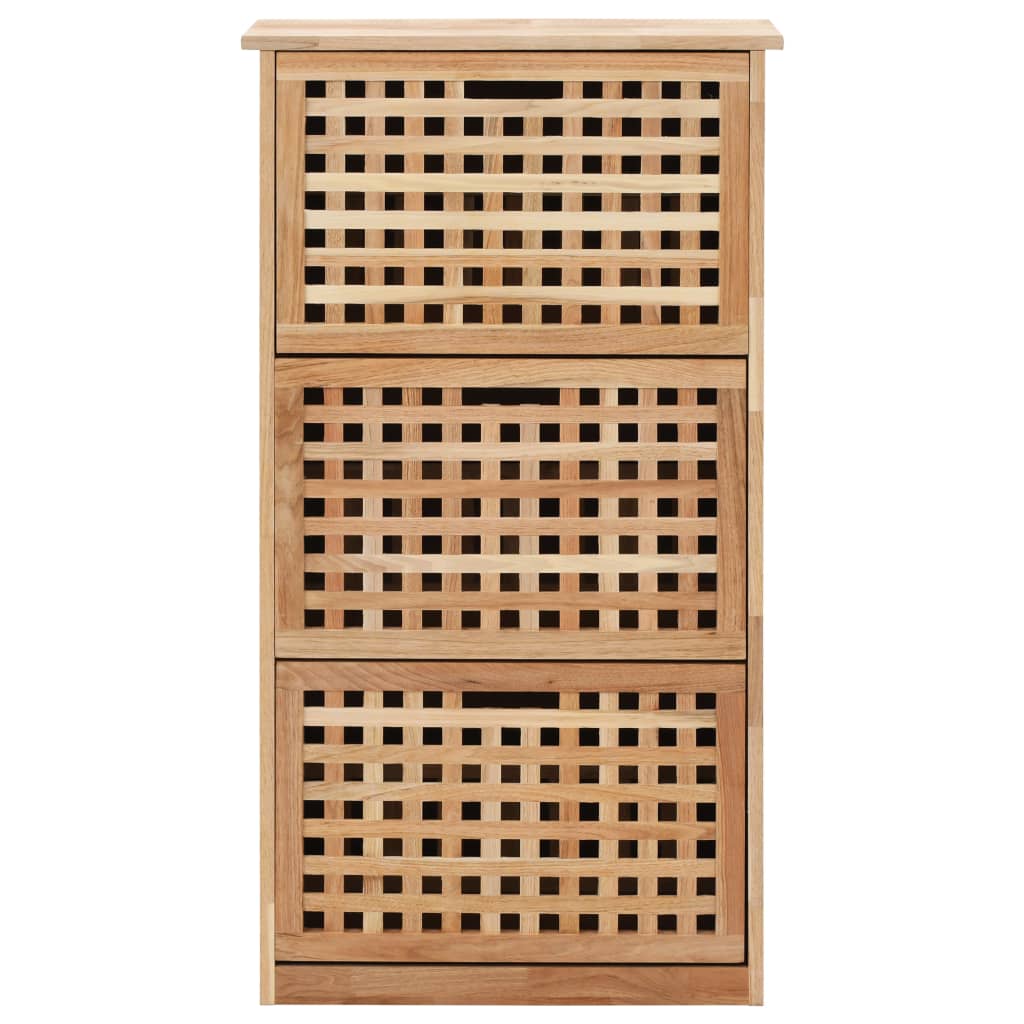 Vidaxl Cabinet da scarpe 55x20x104 cm Legno di noce solido