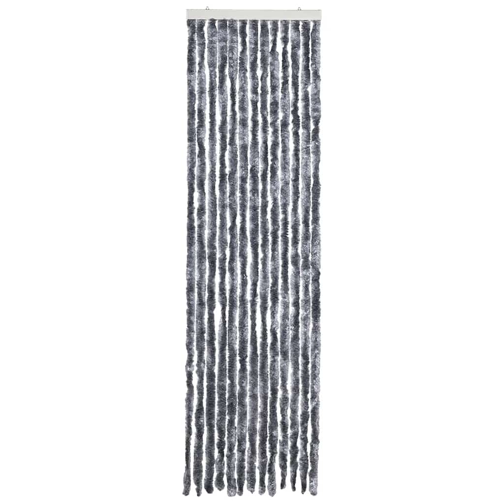 Vidaxl Fly Curtain 56x185 cm Clenille Silver Coloted