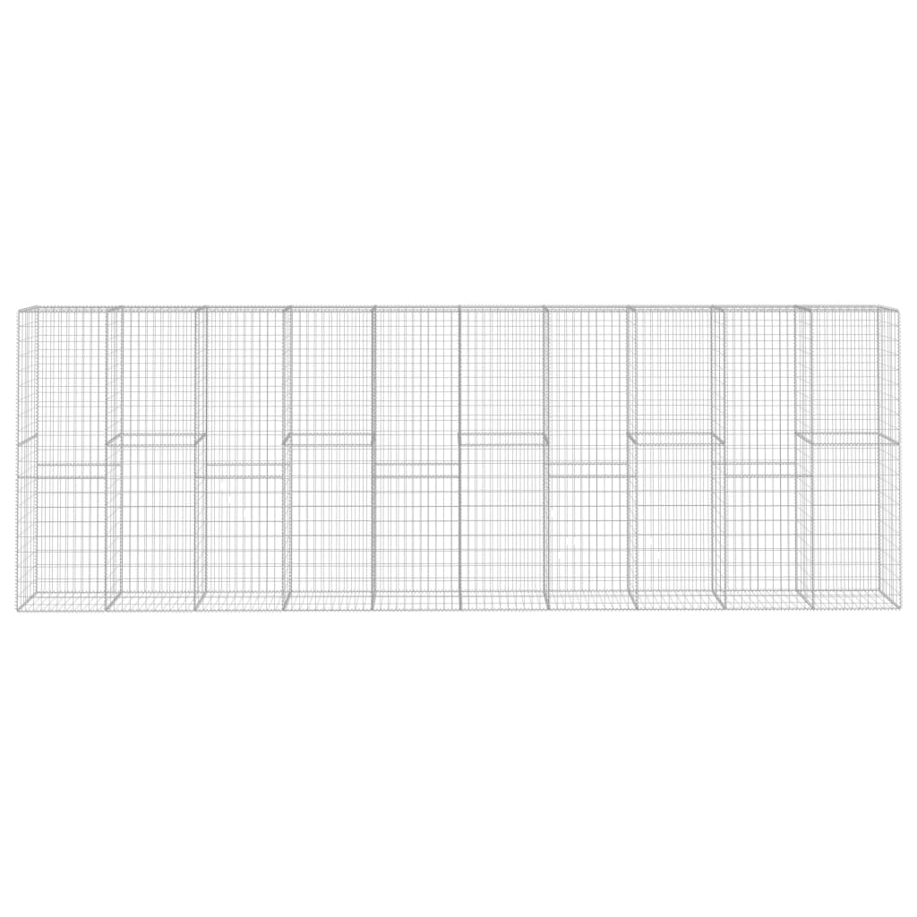 Vidaxl Schanskorf Wall con coperchio 600x50x200 cm in acciaio zincato