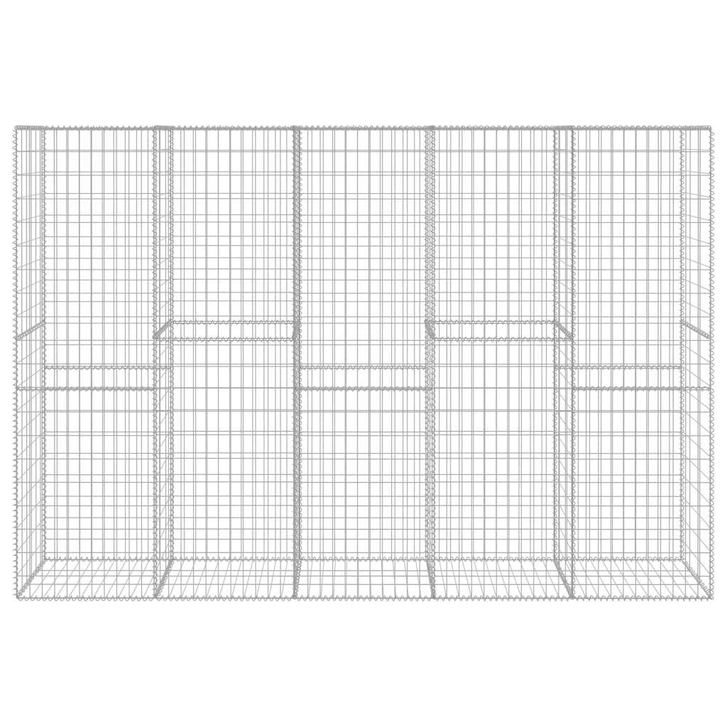 Vidaxl Schanskorf Wall con coperchio 300x50x200 cm in acciaio zincato