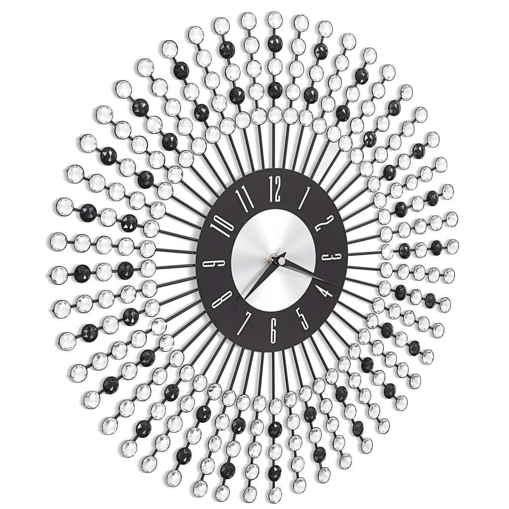 Reloj de pared Vidaxl 43 cm de metal negro