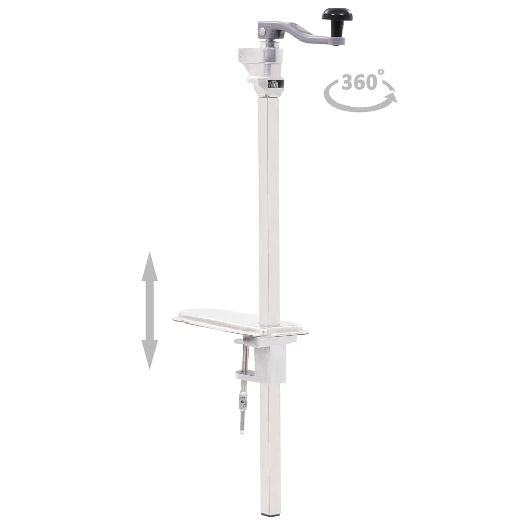 Vidaxl Blik Opener 70 cm de aluminio y acero inoxidable de color plateado