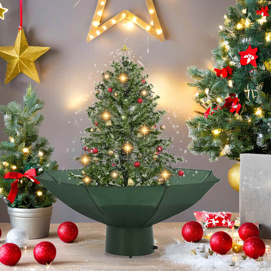 L'albero di Natale Vidaxl nevica con ombrelloni 75 cm verde