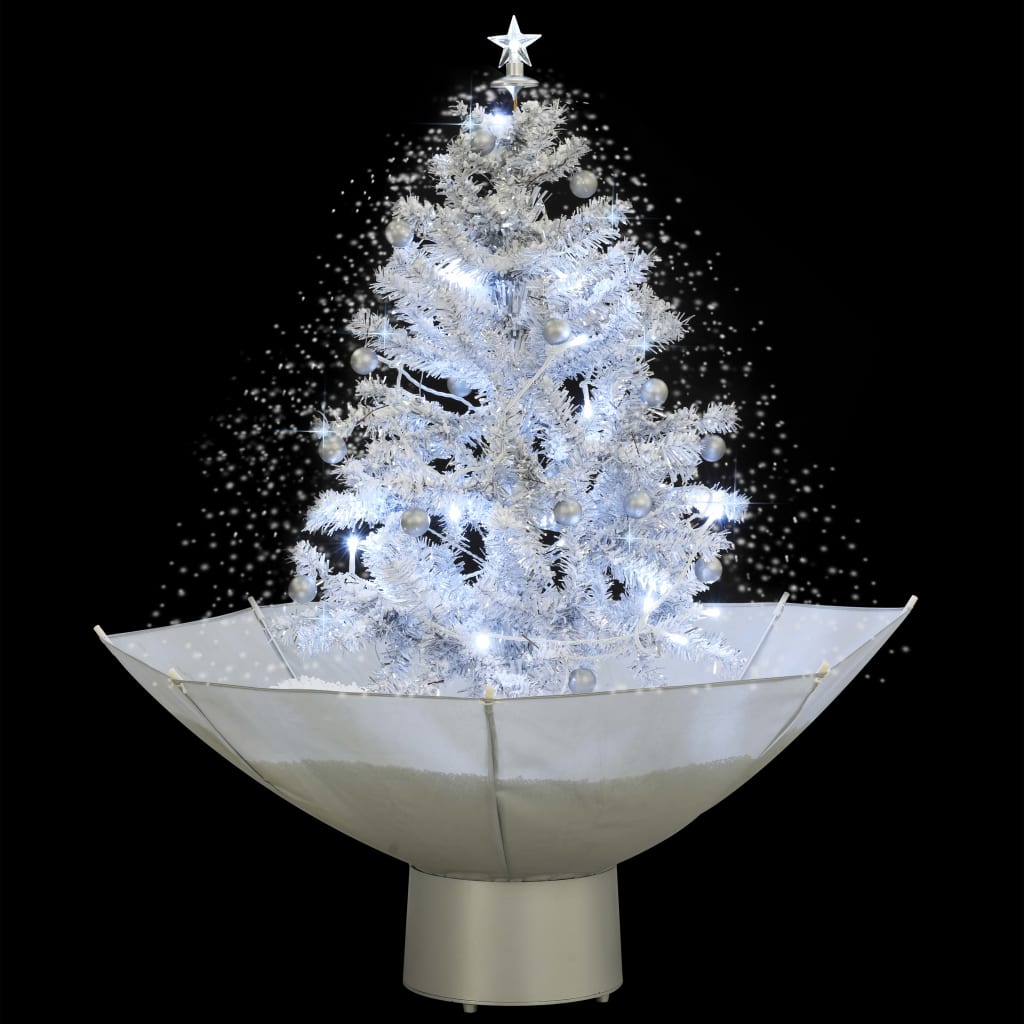 Vidaxl Albero di Natale Snowing con ombrelloni 75 cm bianco