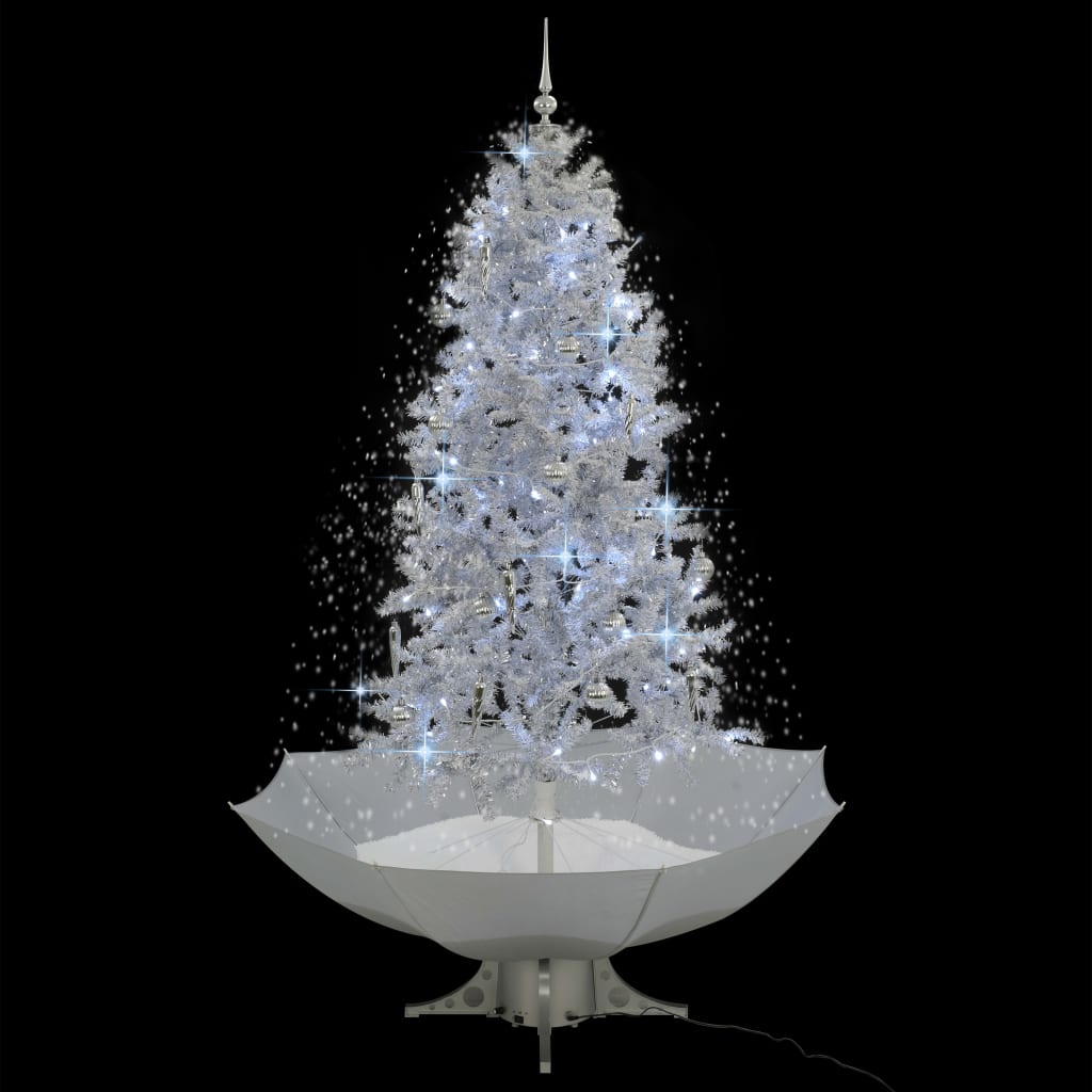 Vidaxl Tree di Natale Snowing con ombrellase 190 cm bianco