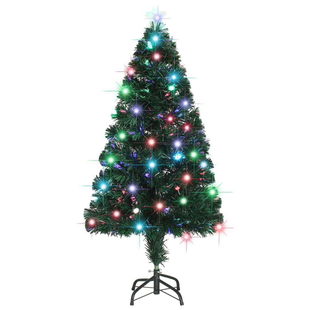 Albero di Natale Vidaxl con LED e fibra ottica standard da 120 cm