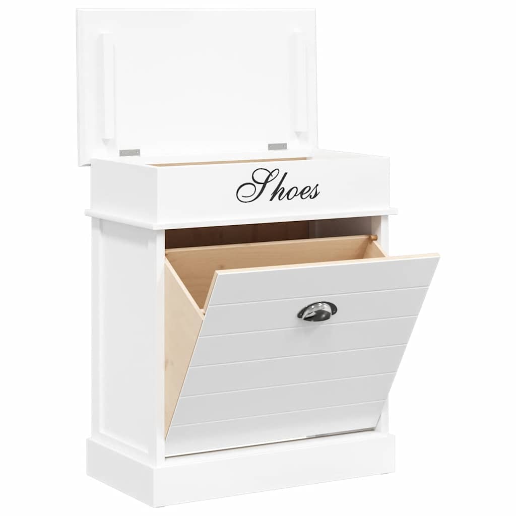 Vidaxl schoenenkast 50x28x58 cm paulowniahout wit