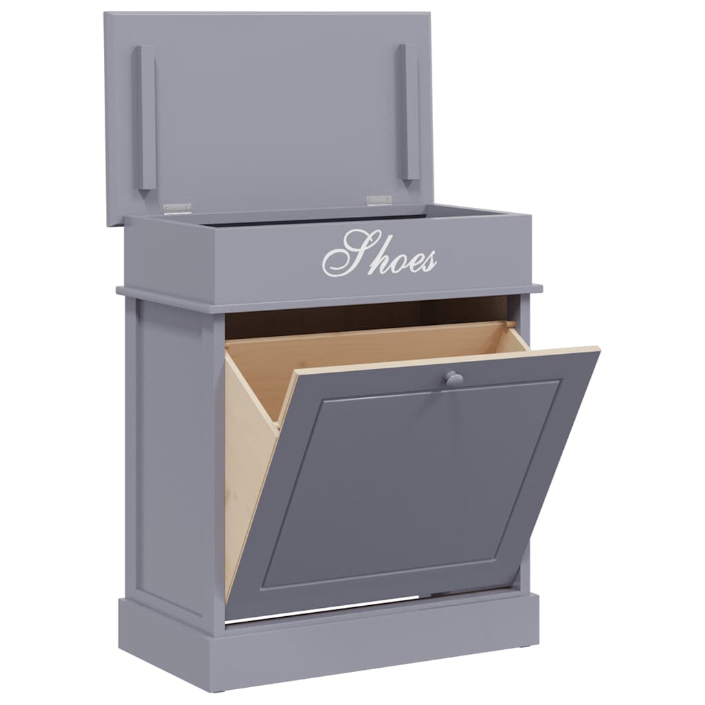 Vidaxl Cabinet da scarpe 50x28x58 cm Paulownahout Grey
