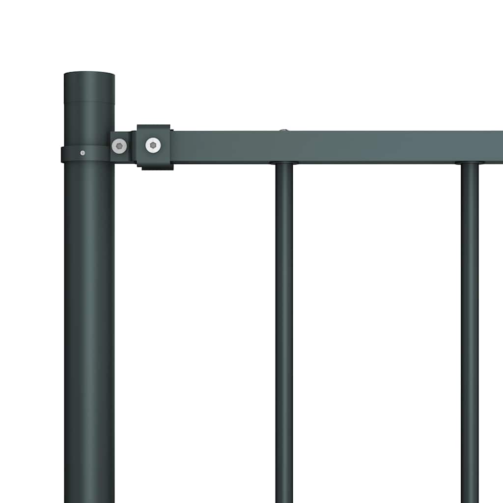 Vidaxl HEK Pannello con pali da 1,7x0,75 m in polvere antracite in acciaio rivestito