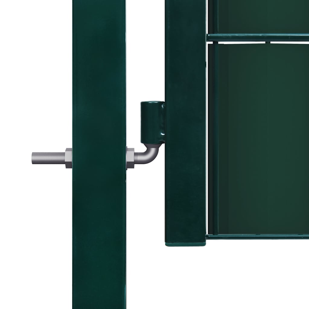Vidaxl poort 100x81 cm pvc en staal groen