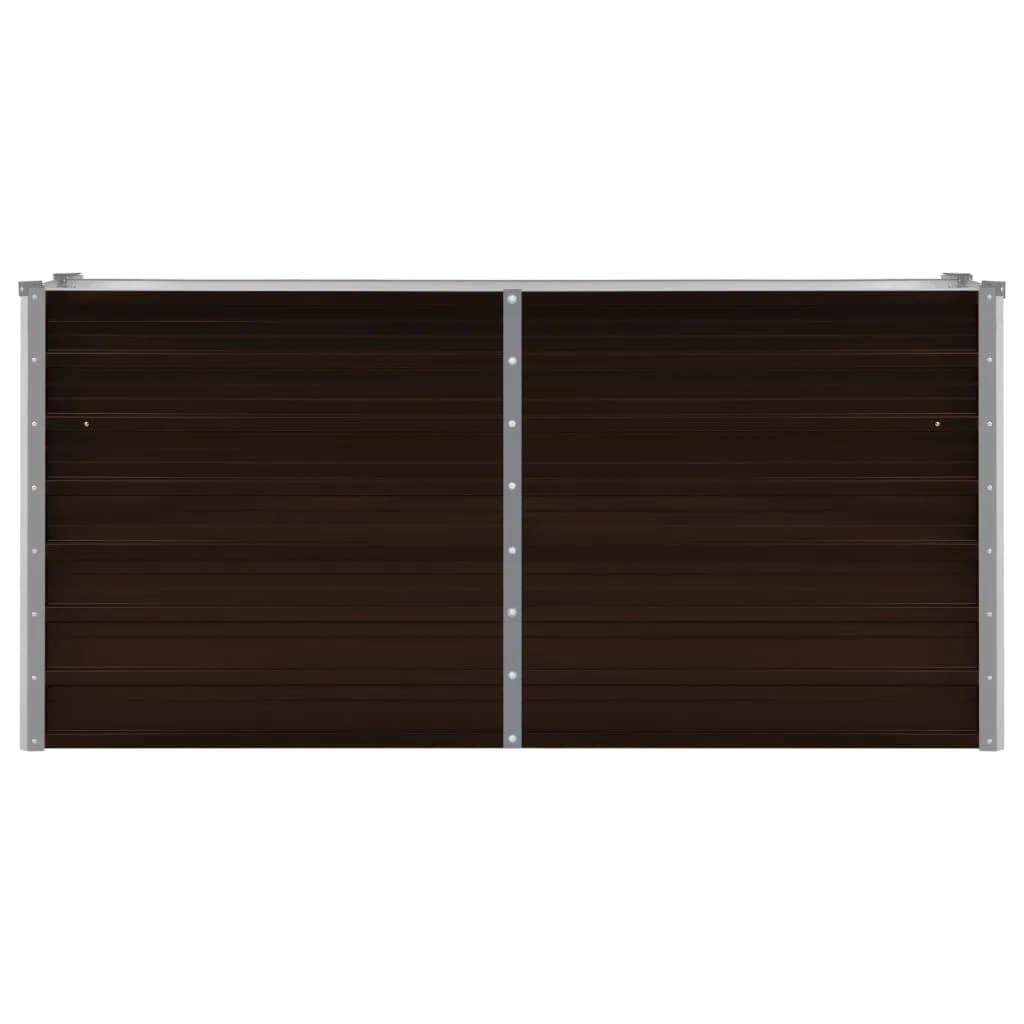 Vidaxl fioriera raccolta 160x40x77 cm marrone galvanizzato in acciaio