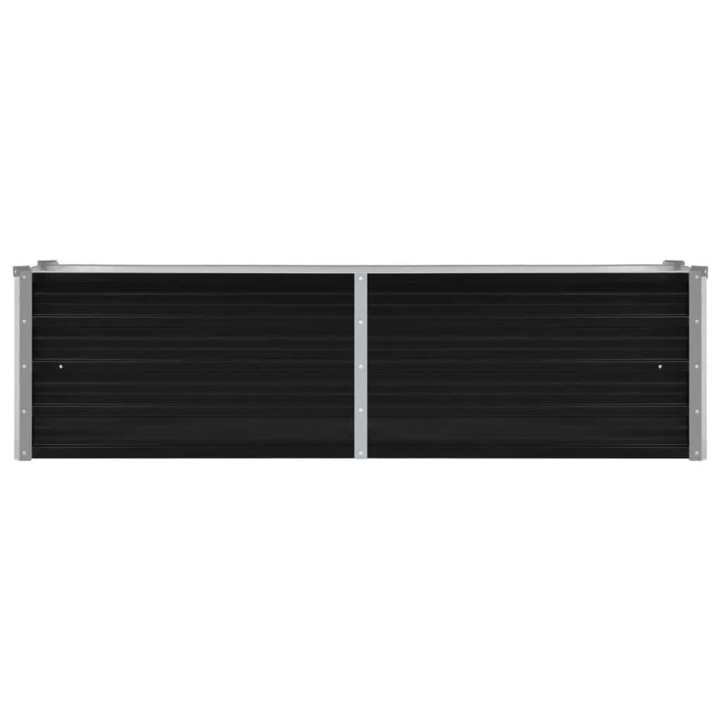 Plantador Vidaxl elevado 160x40x45 cm de acero galvanizado antracita