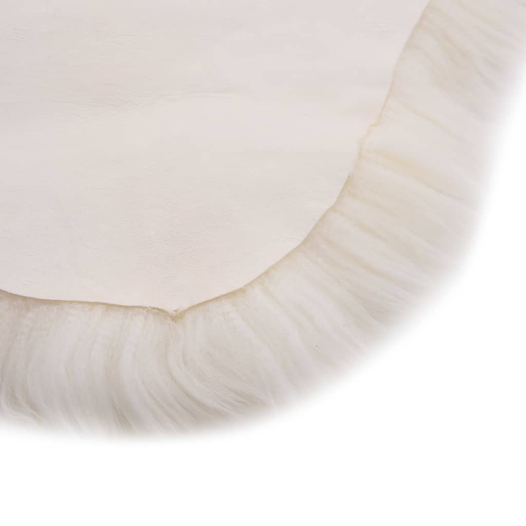 Vidaxl tappeto 60x180 cm di pelle di pecora bianca