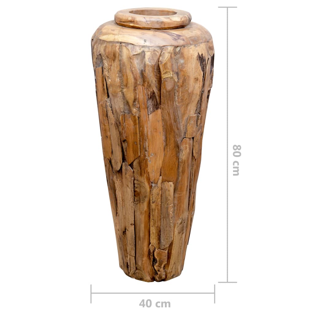 Esca decorativa vidaxl 40x80 cm teak solido