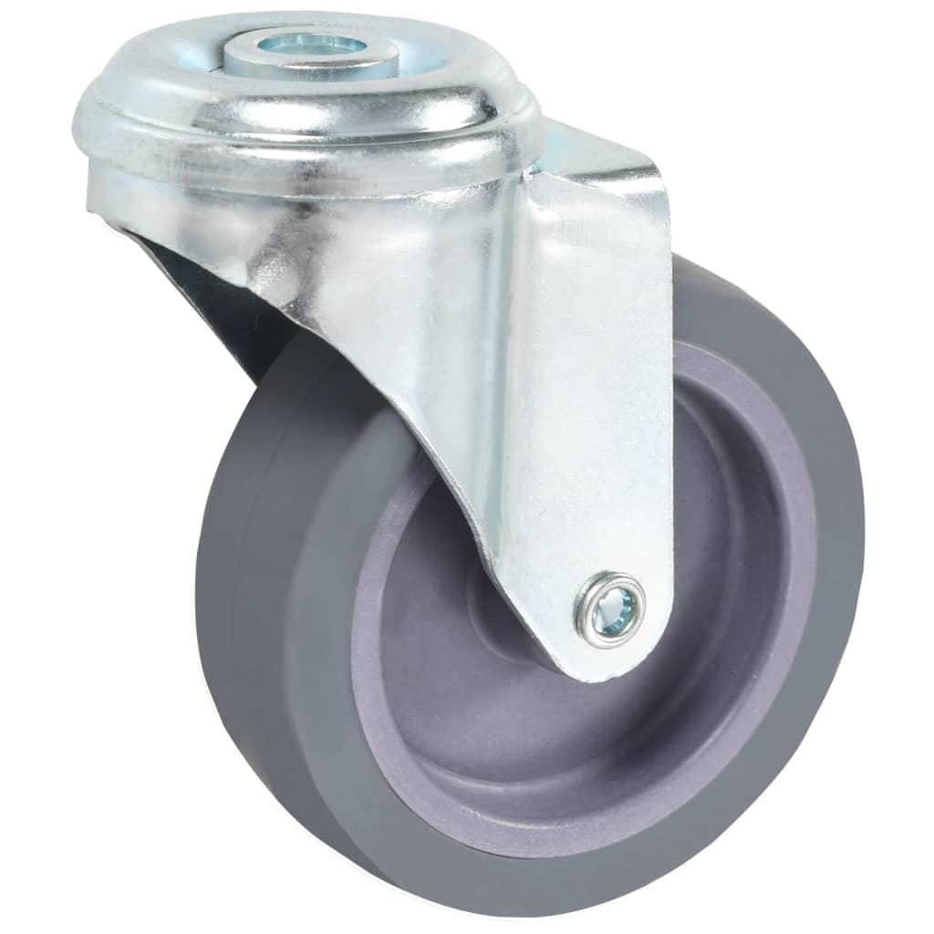 Vidaxl 12 ruedas giratorias con orificio pasante 75 mm