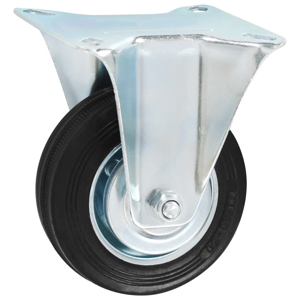 Vidaxl 8 pz ruote fisse 100 mm