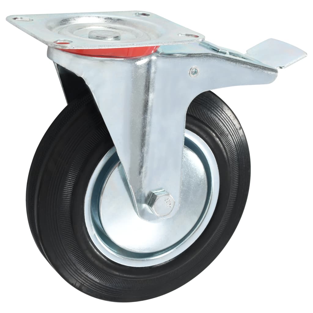 Vidaxxl 8 piezas ruedas giratorias 200 mm