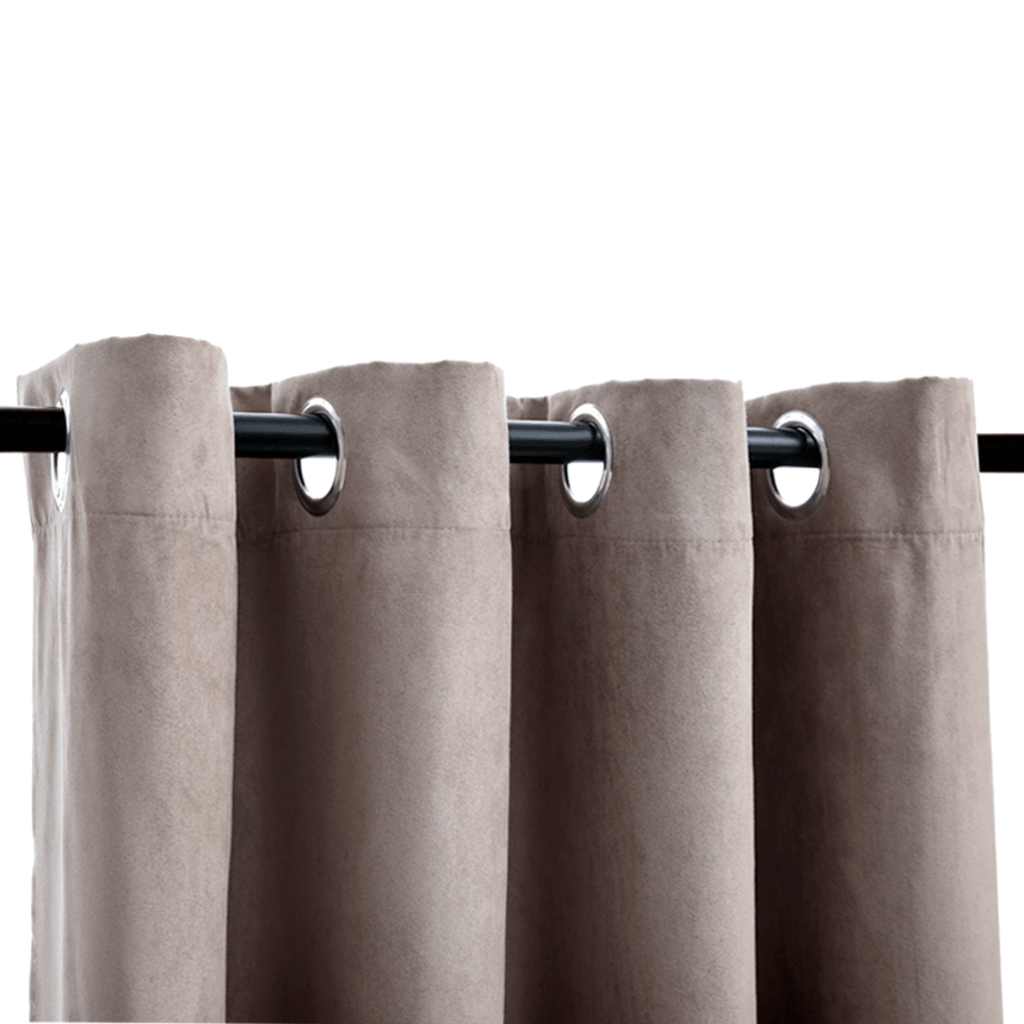 Canderiera Vidaxl Dannocchia con anelli di metallo 2 ST 140x245 cm Taupe