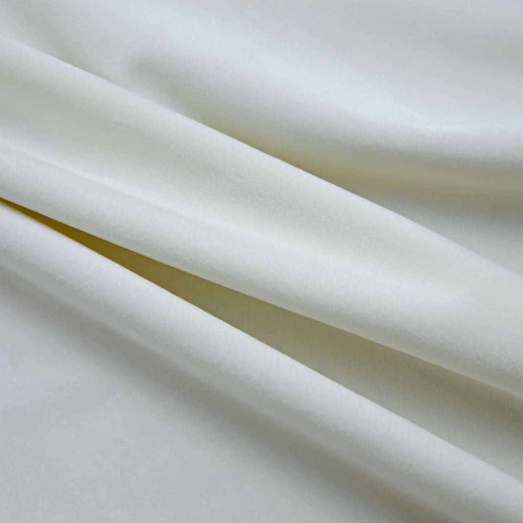Vidaxl Curtain Danning con anelli 290x245 cm Crema di velluto