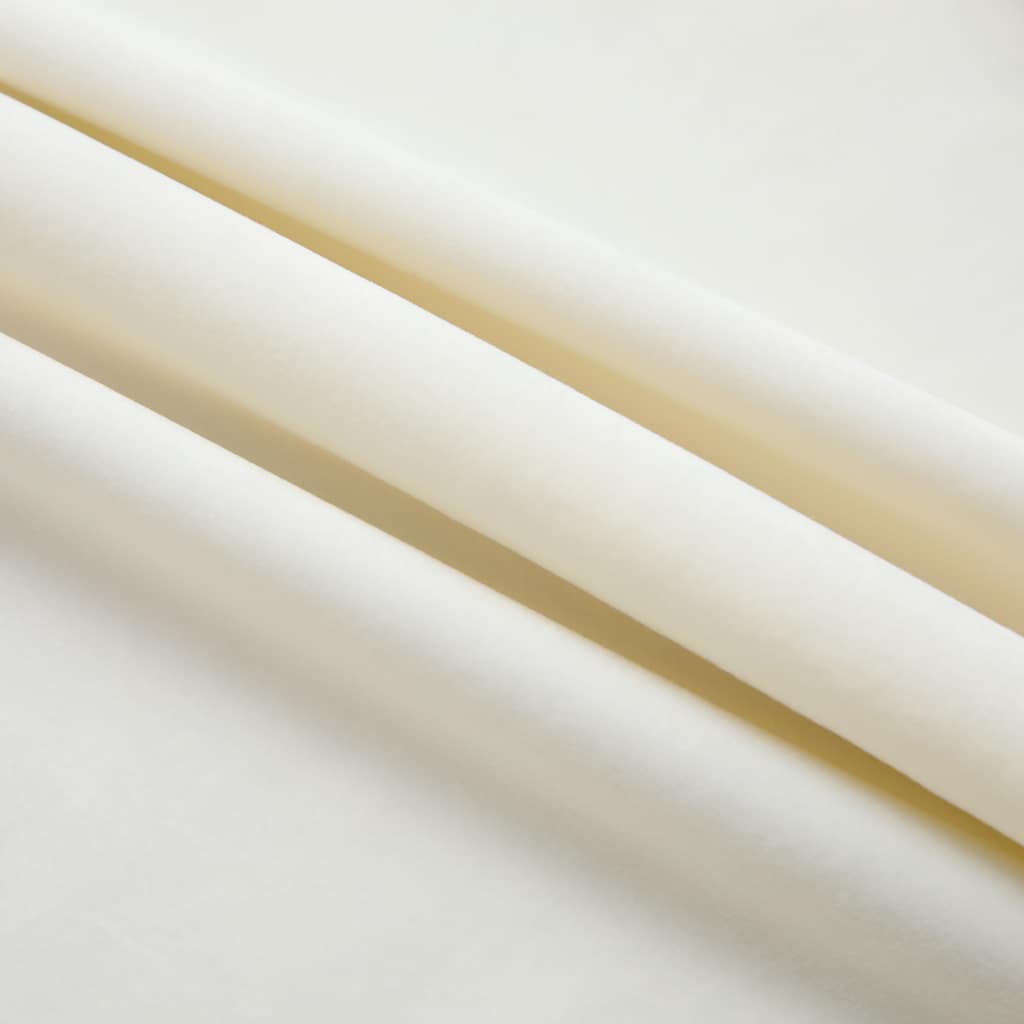 Cortinas Vidaxl apagadas 2 STS con ganchos de 140x245 cm de terciopelo crema