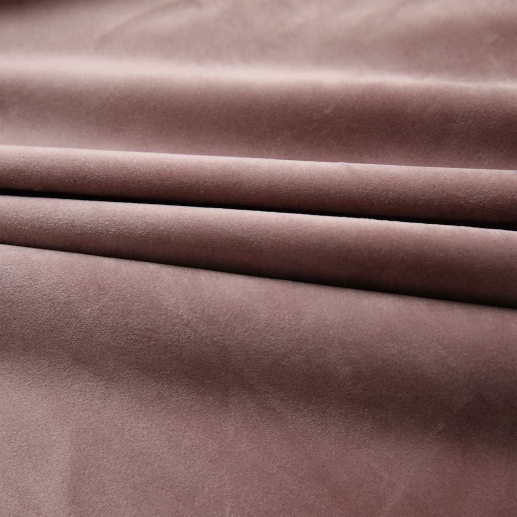 Cortinas Vidaxl Blackout 2 STS con ganchos 140x225 cm de terciopelo rosa