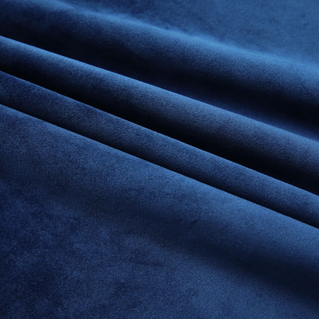 Vidaxl tende blackout 2 m con ganci 140x175 cm di velluto blu