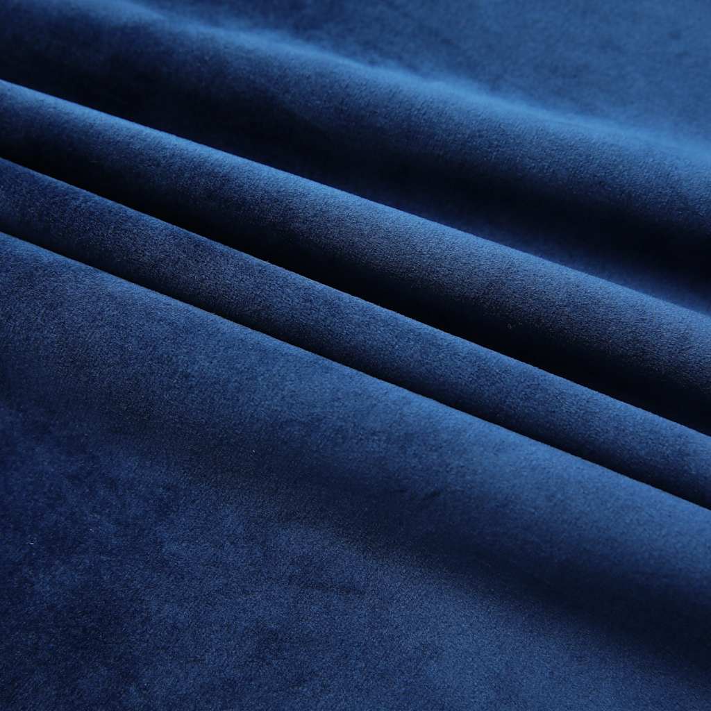 Blackout de cortina Vidaxl con ganchos 290x245 cm Velvet Blue