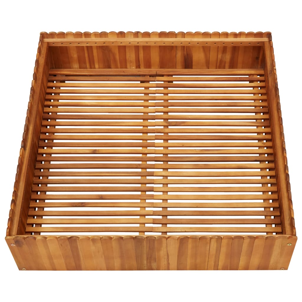 Vidaxl Planning Box recaudado 100x100x25 cm sólido acaciahout