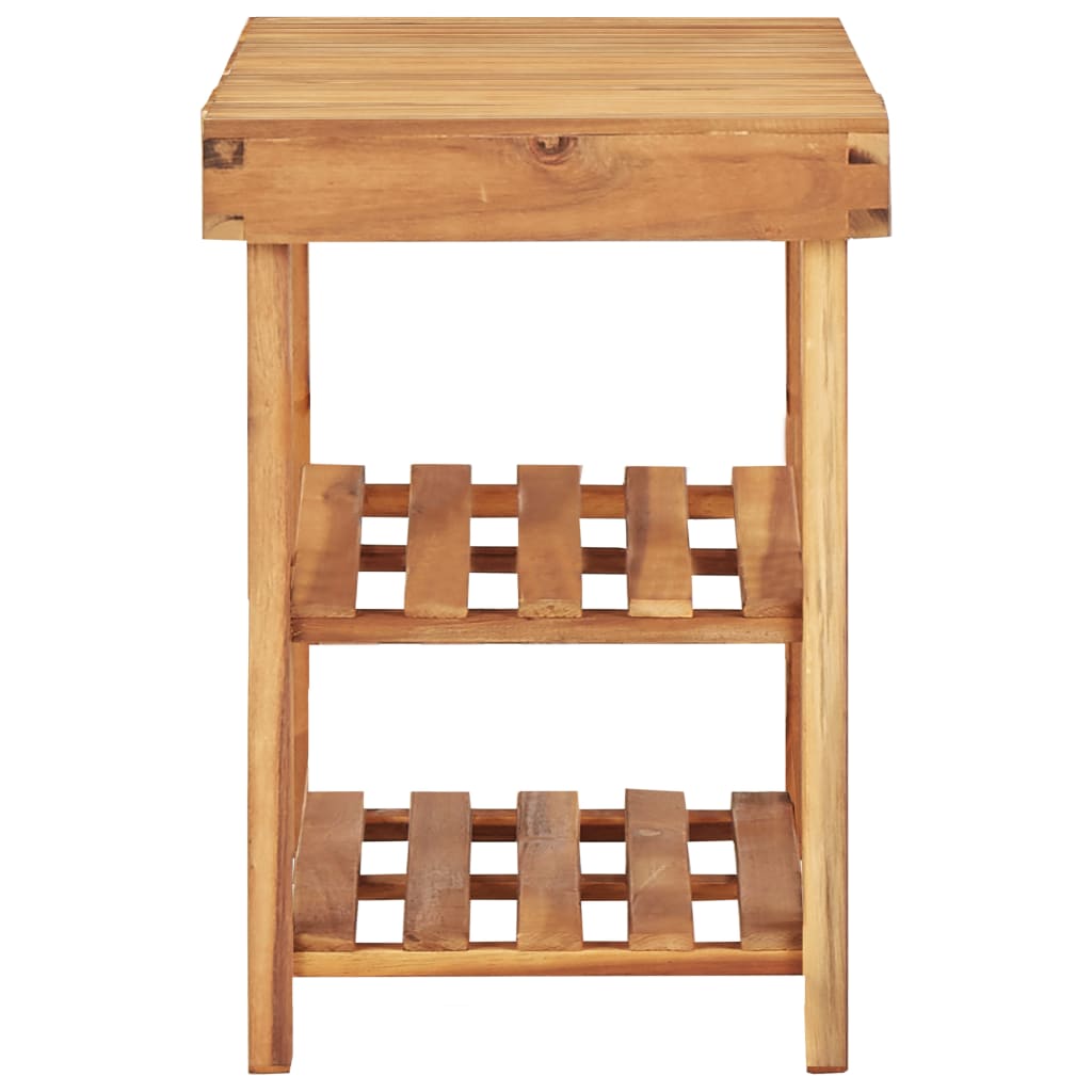 Vidaxl Shoe Rack 90x32x46 cm de madera de acacia sólida