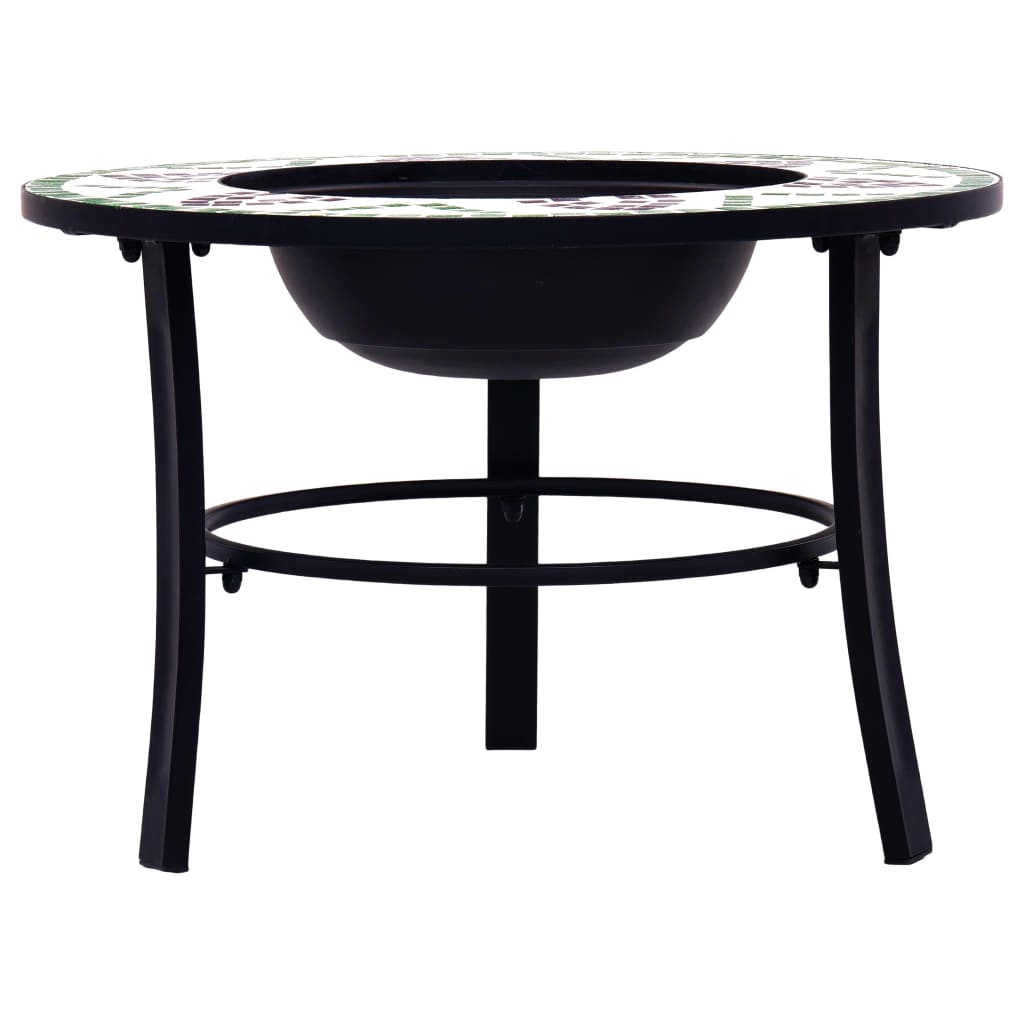 Vidaxl Fire Bowl Mosaic 68 cm Verde in ceramica