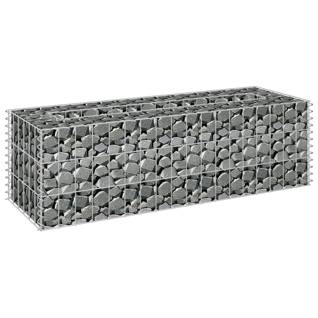 Vidaxl Gabion Planter elevado 90x30x30 cm de acero galvanizado