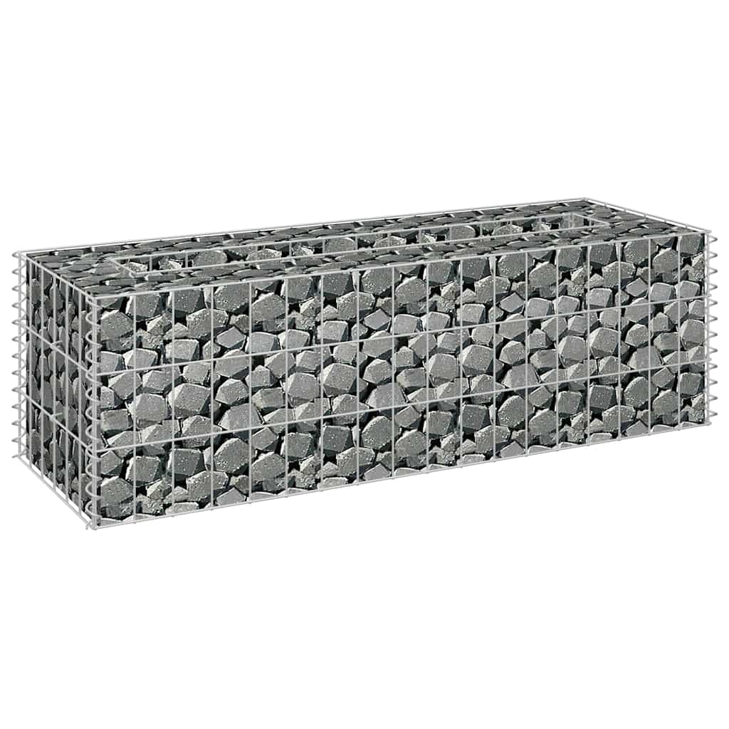 Vidaxl Gabion Planter elevado 90x30x30 cm de acero galvanizado
