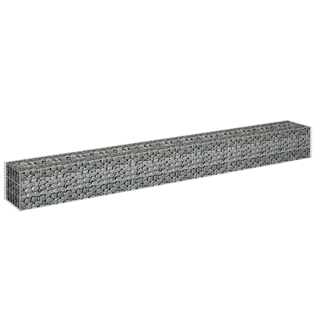 Vidaxl Gabion Planter aumentó 270x30x30 cm de acero galvanizado