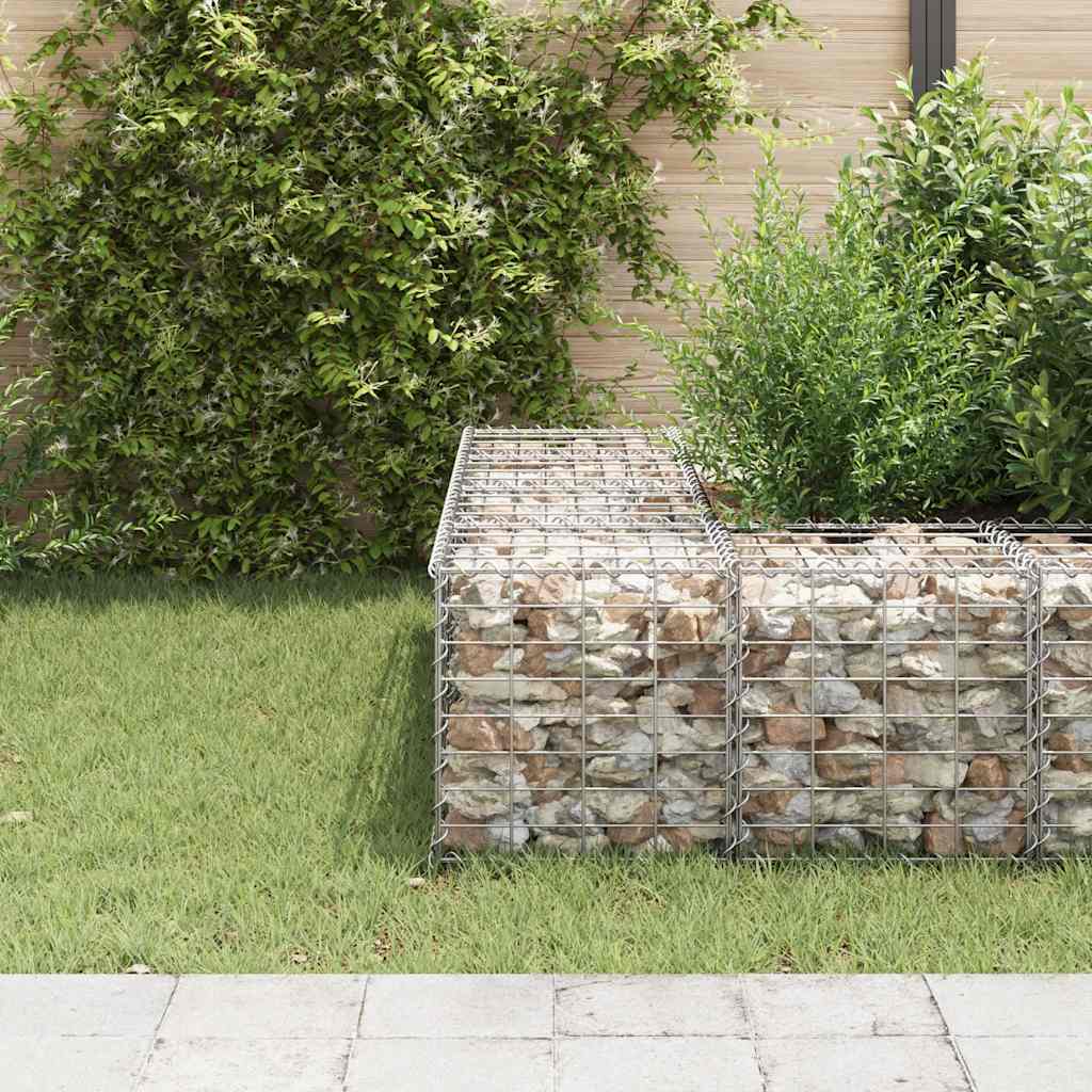 Cubo elevado de Vidaxl Gabion Plantador 40x40x40 cm de acero alambre