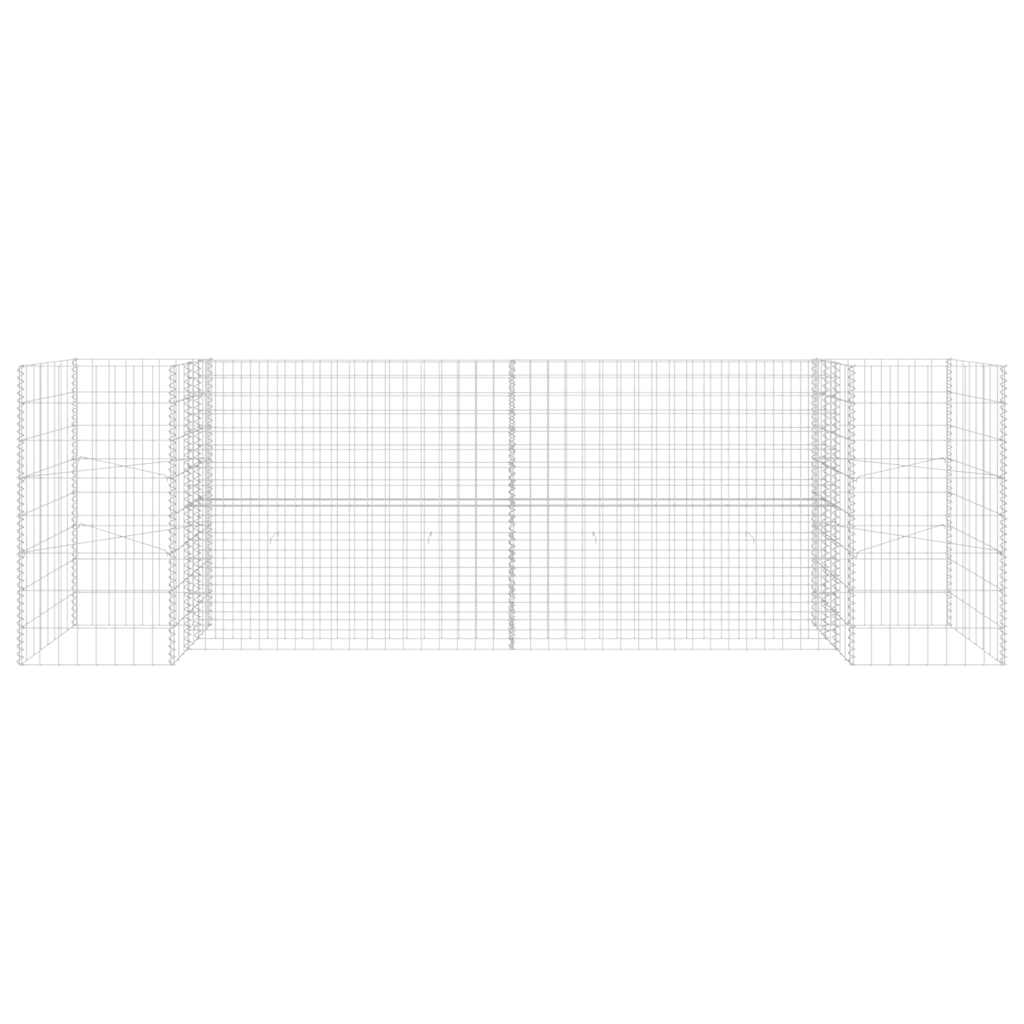 Plantador Vidaxl Gabion en forma de alambre de acero 260x40x80 cm de acero