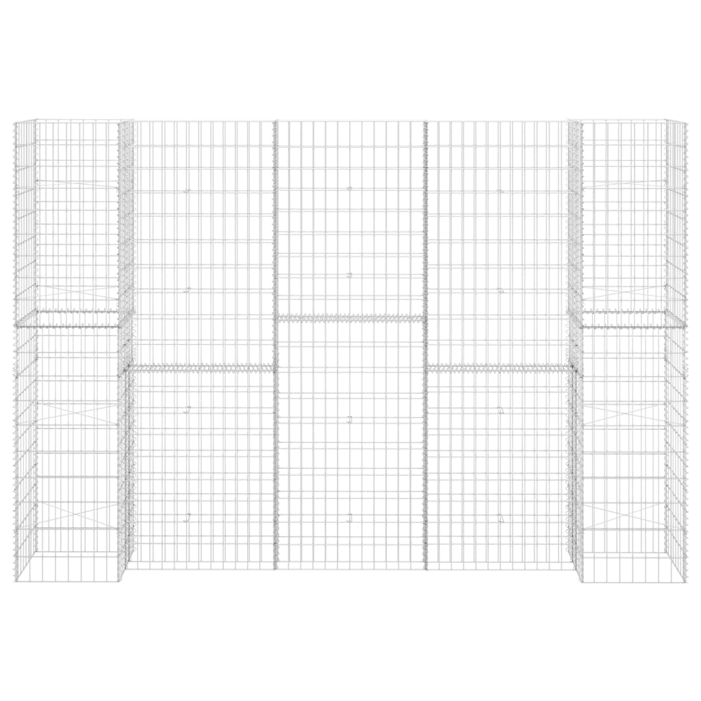 Filo acciaio a forma di H a forma di fiotrice Gabion Vidaxl